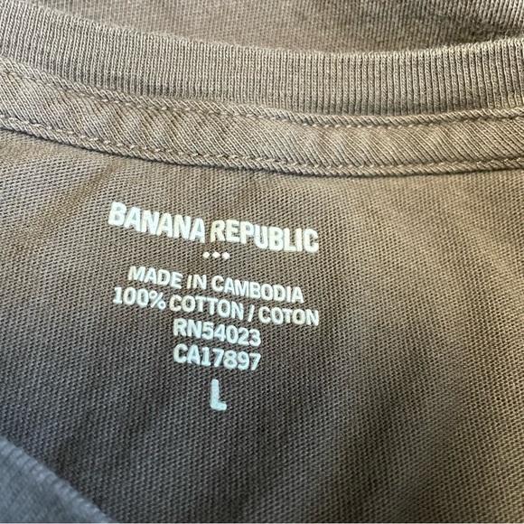 Banana Republic Men's Chocolate Brown Short Sleeve Tee Size Large - Picture 6 of 10